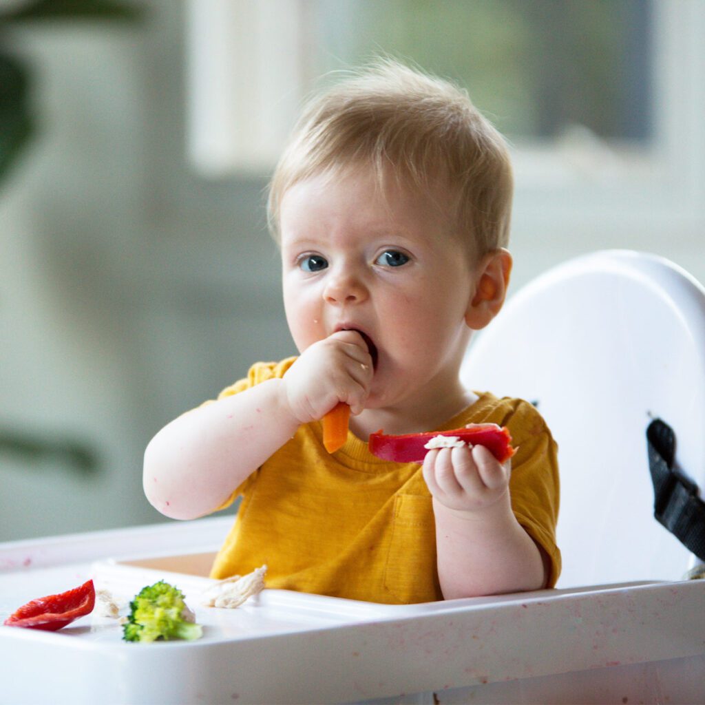 baby eating solids
