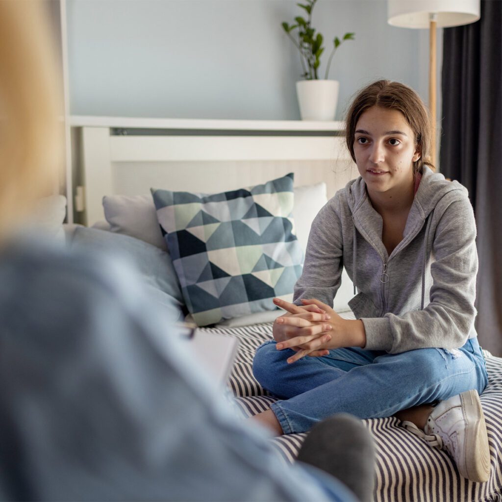 teen girl in counseling