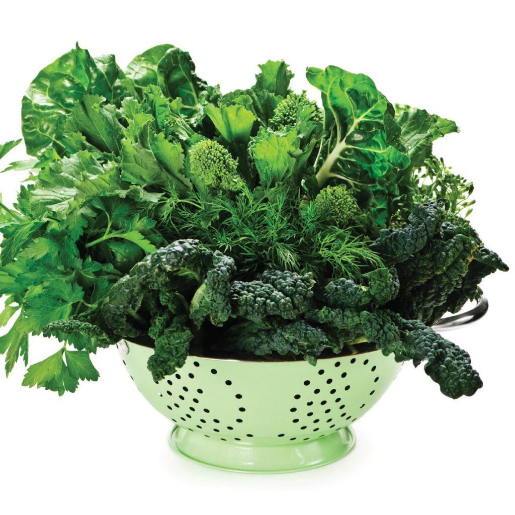 green leafy vegetables in bowl