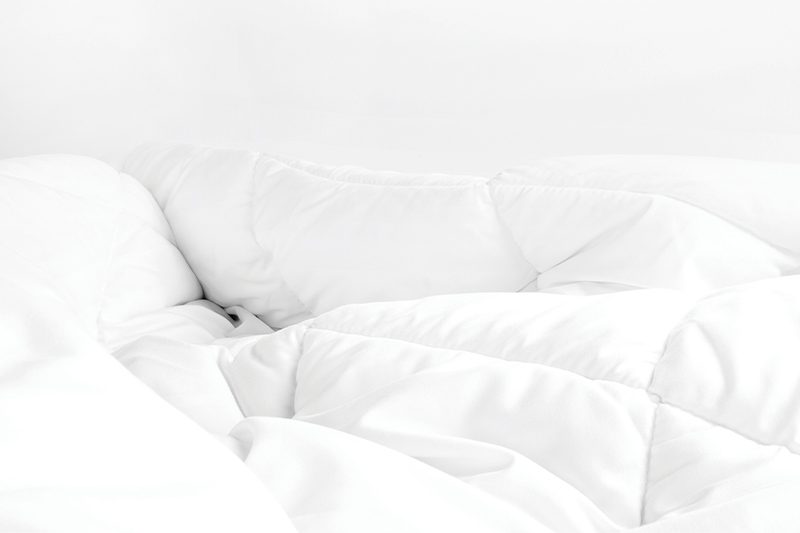 white blankets in white background