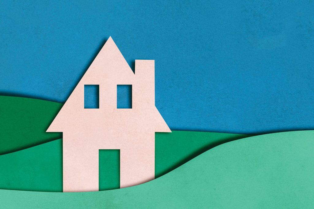 construction paper cut out style house illustration in chattanooga