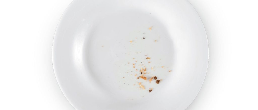 empty plate with crumbs