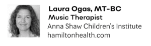 laura ogas music therapist at anna shaw children's institute in chattanooga