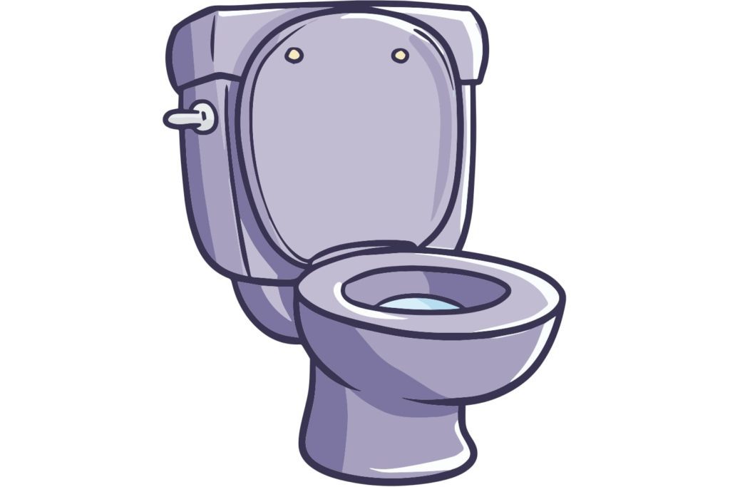 purple toilet illustration