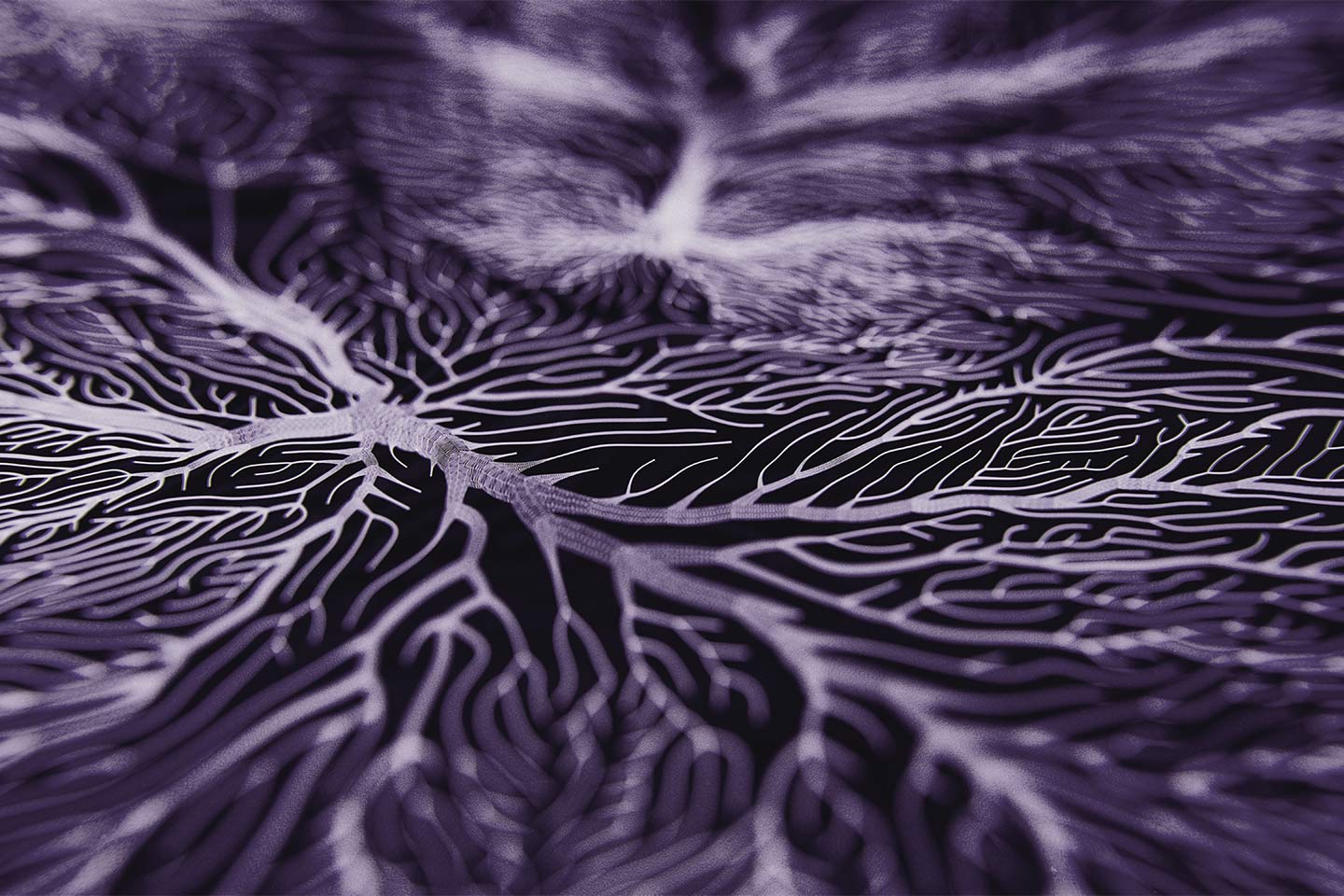 purple image of brain neurons