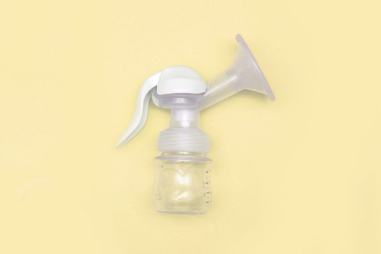 breast pump on a yellow background