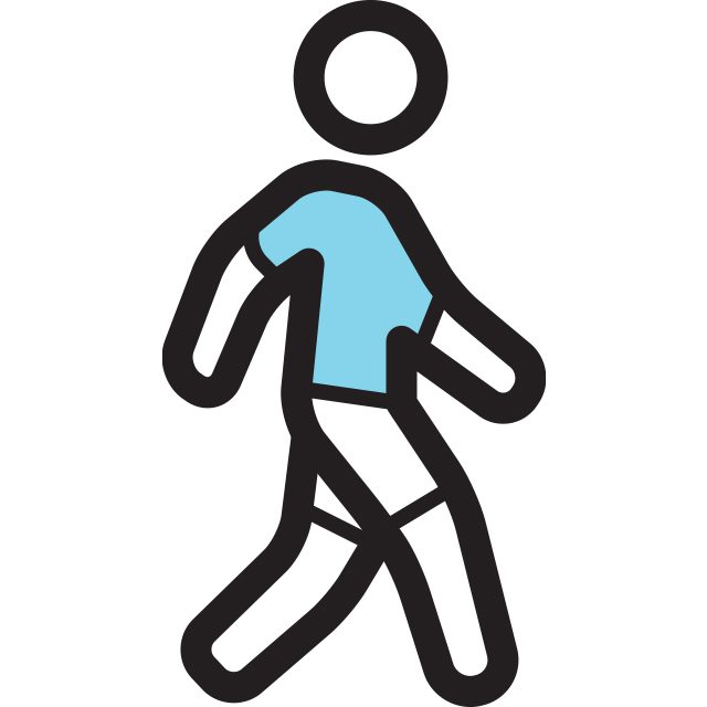 graphic illustration of person walking