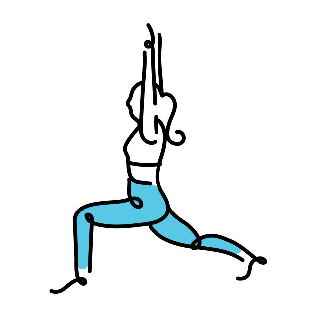illustrative drawing of woman doing yoga