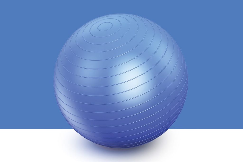 health in a minute late summer 2021 | Blue stability exercise ball