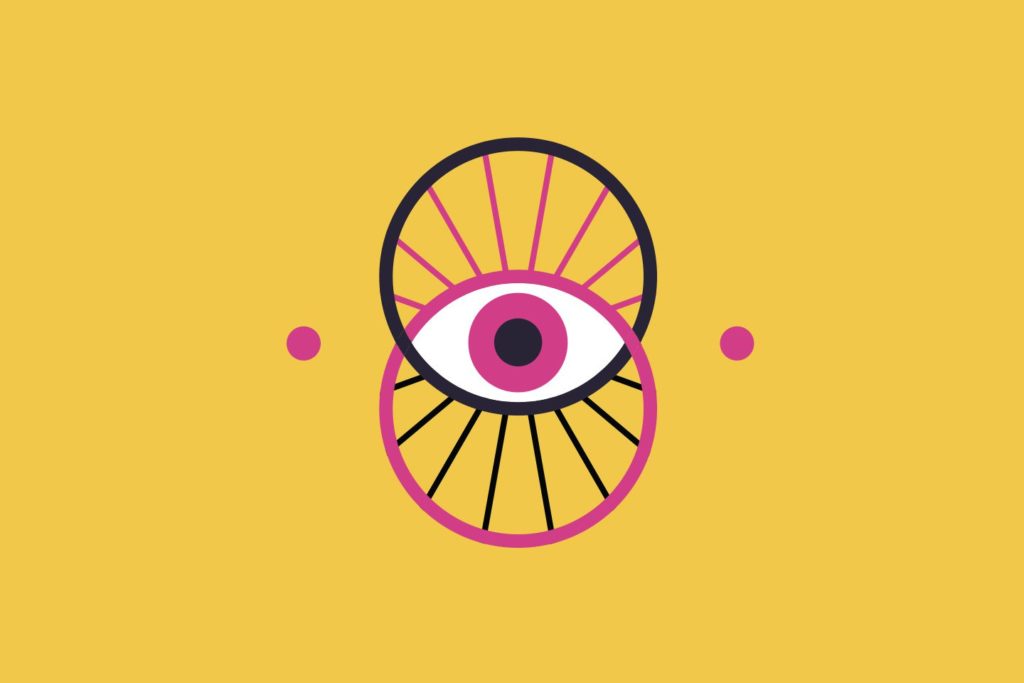 health in a minute late summer 2021 | illustration of an eye on a yellow background