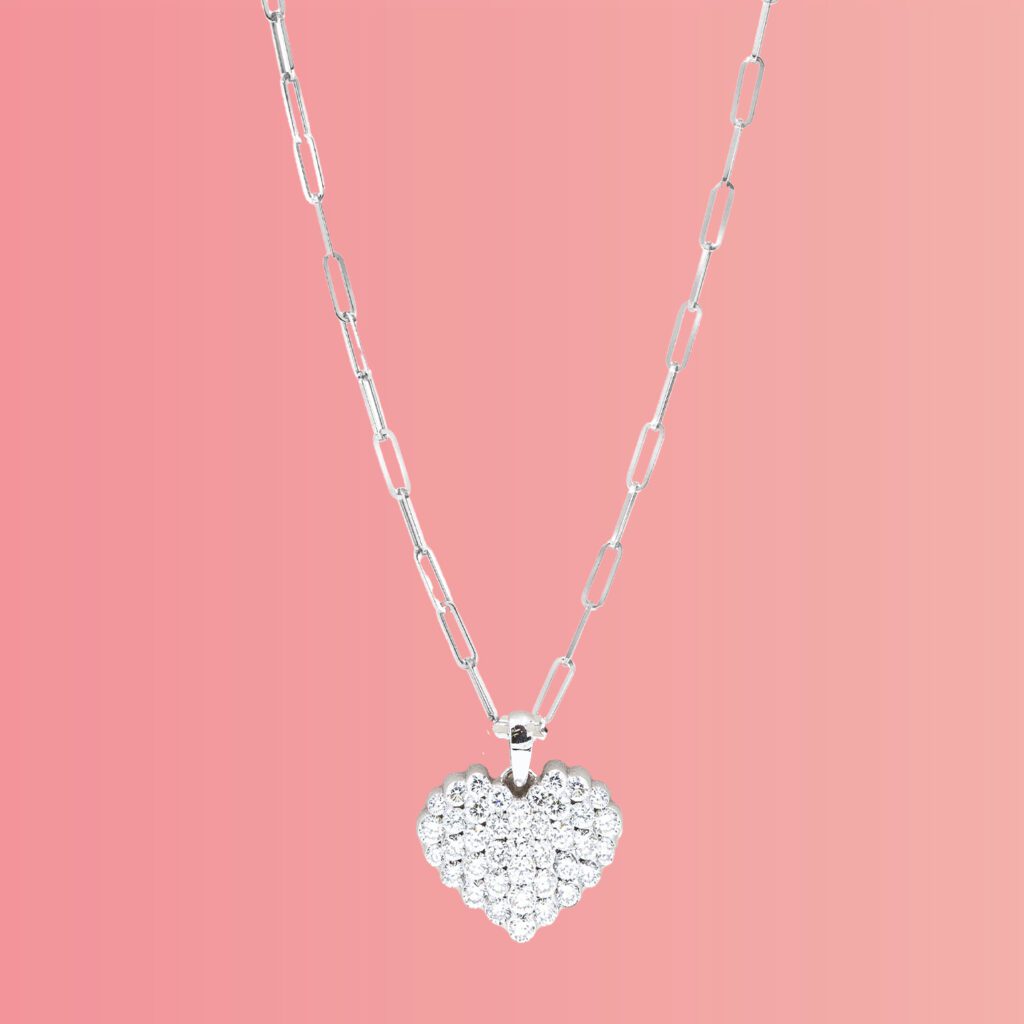 diamond heart necklace