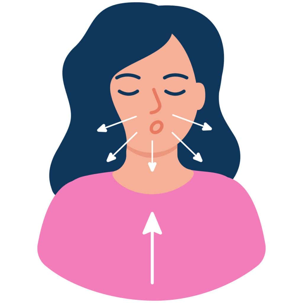 anxiety relief | illustration of woman breathing