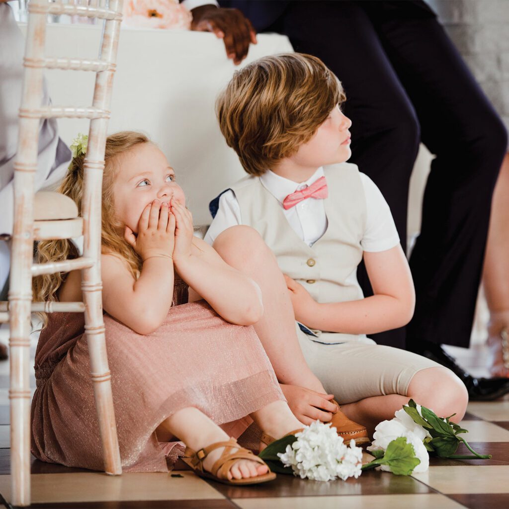 kids in the guest list | Two kids in wedding