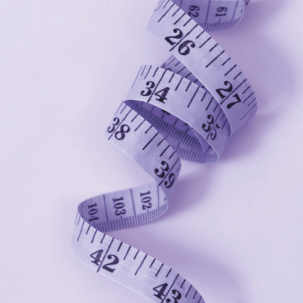 rolled measuring tape