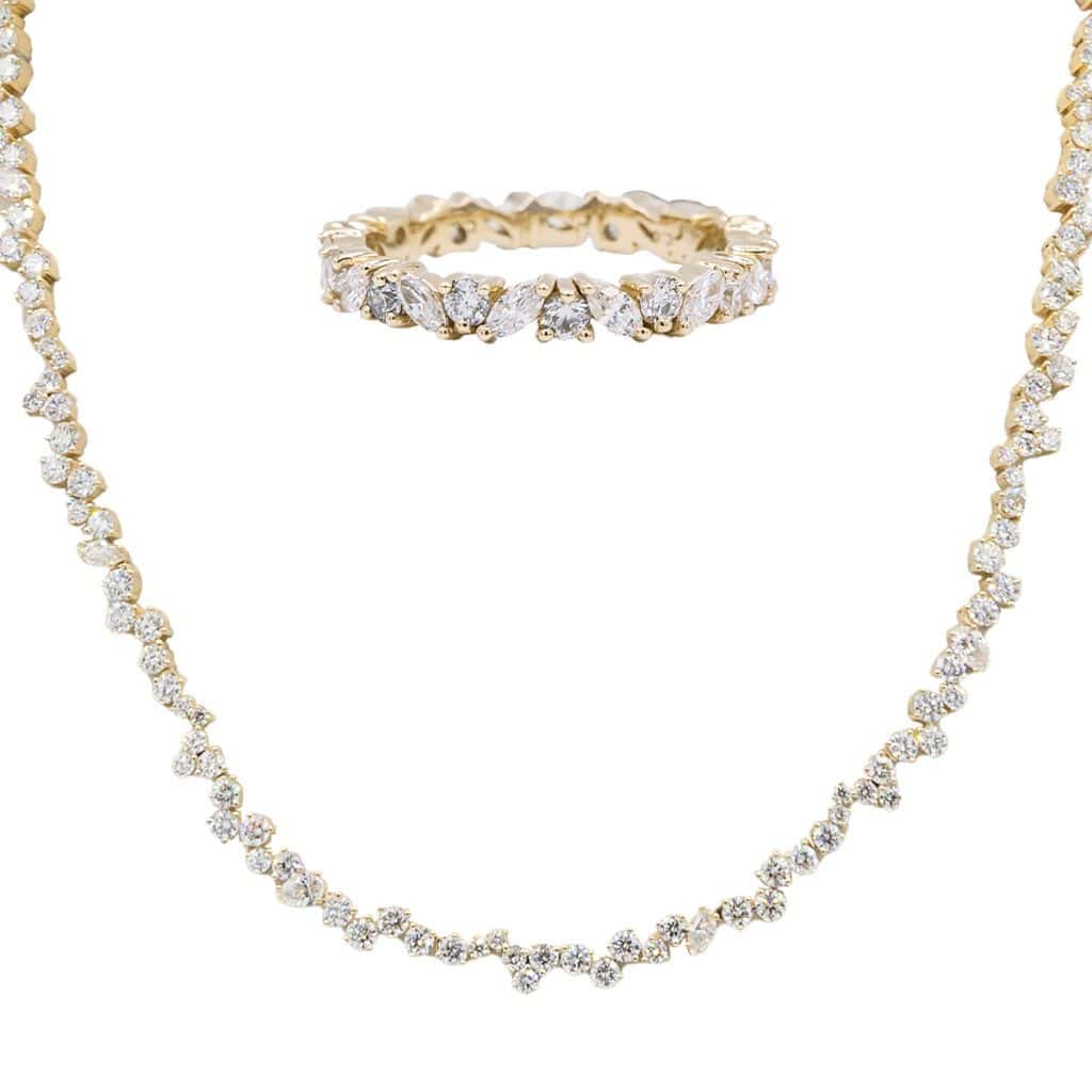 must have mother's day gift | diamond necklace and ring set