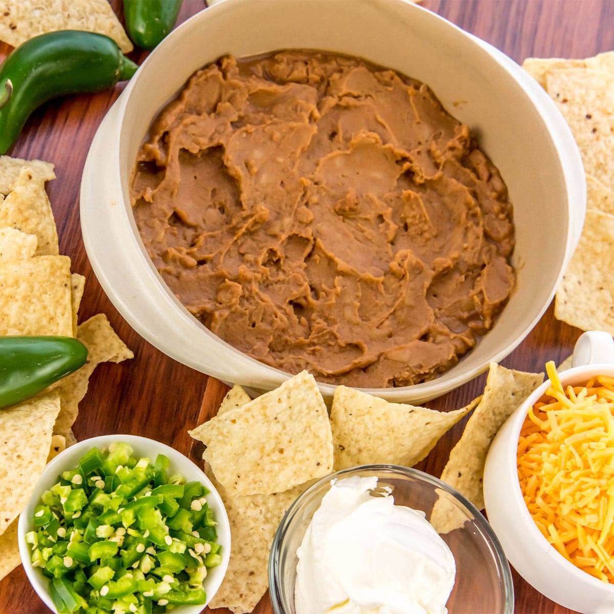 Cajun Bean Dip with Red Bell Peppers