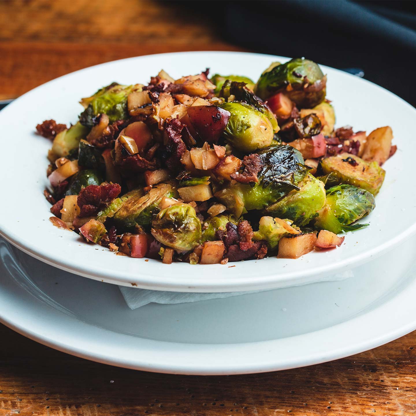 The FEED Co. Table & Tavern’s Sautéed  Brussels Sprouts with Gala Apples