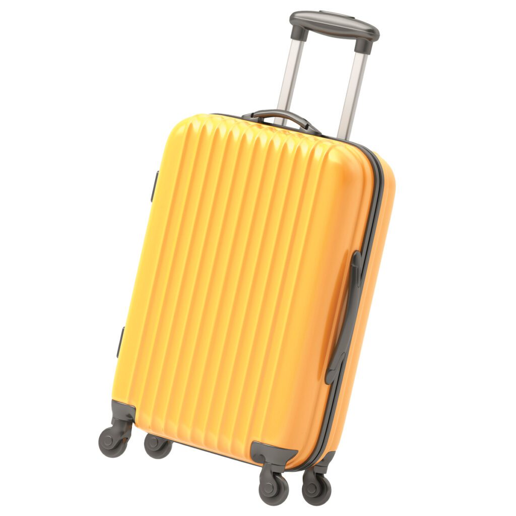 yellow suitcase