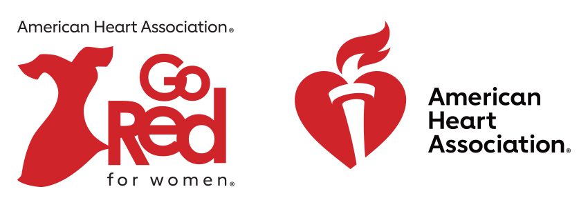 go red for women | american heart association logos