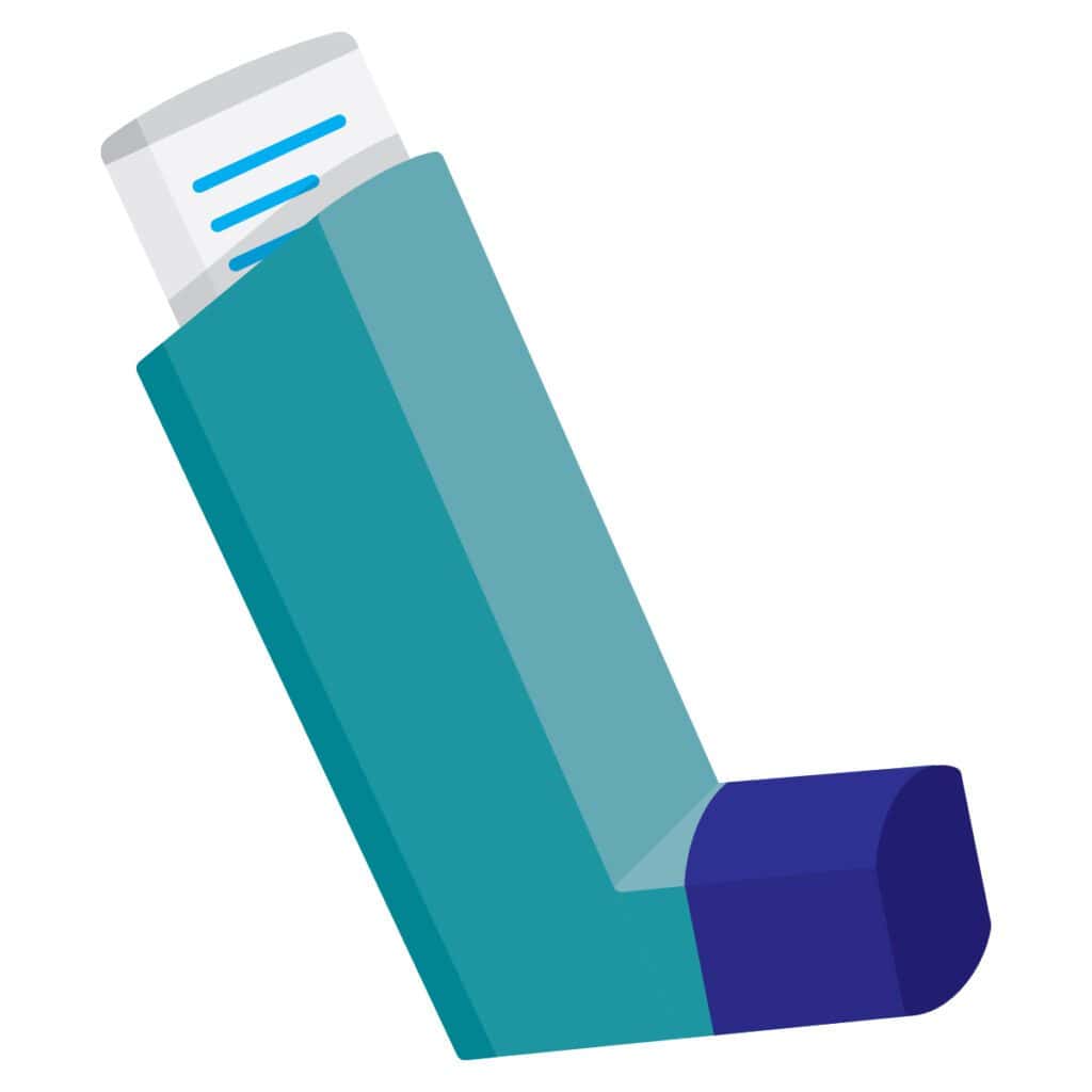 graphic illustration of inhaler