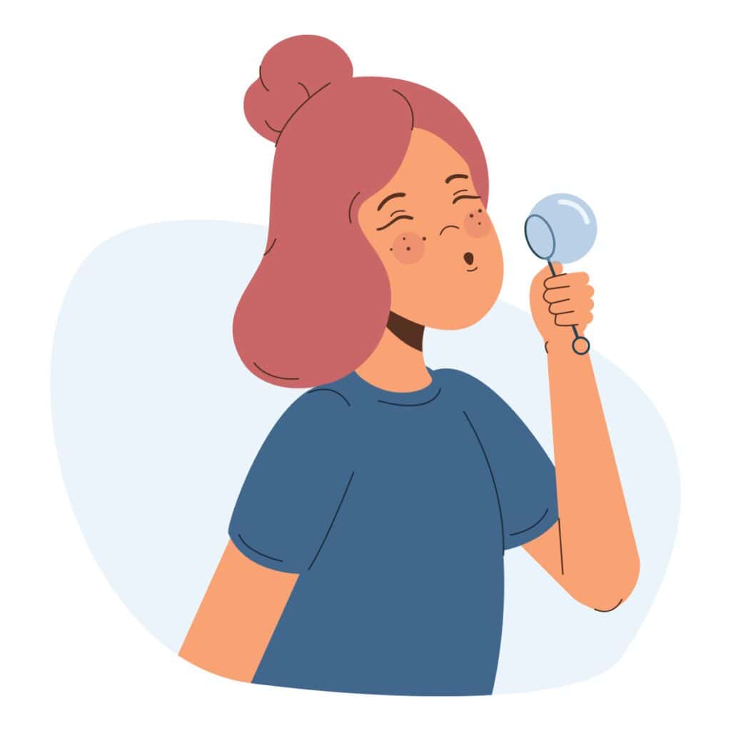 screen-free summer fun | illustration of child blowing bubbles